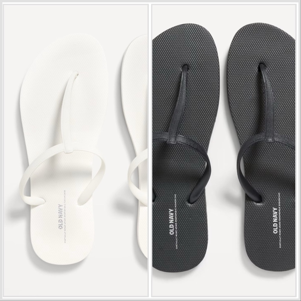 Set of Okd Navy T-Strap Sandals - 9
